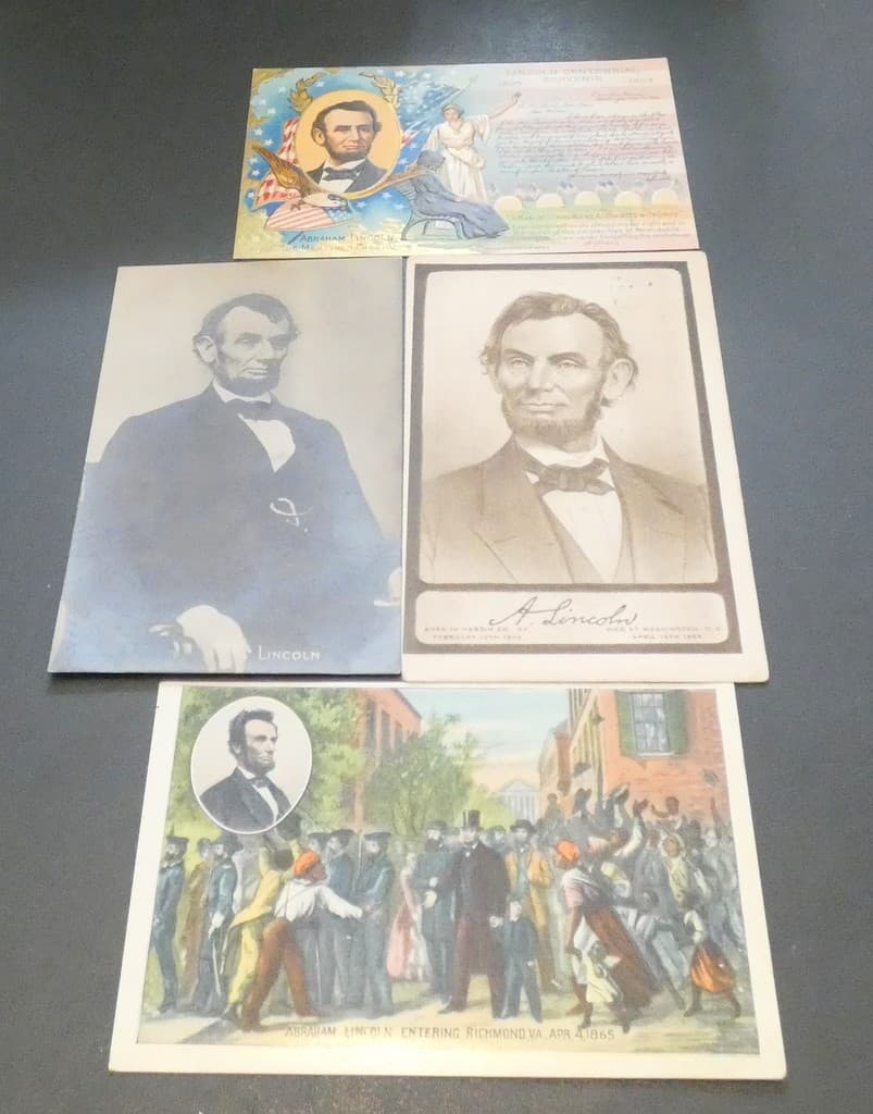 Abraham Lincoln Vintage Postcards Lot of 4