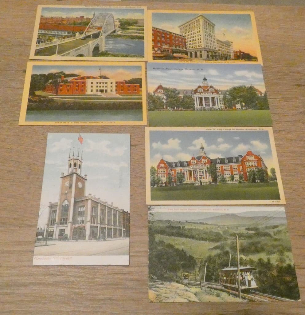Manchester New Hampshire Vintage Postcard Lot (7)