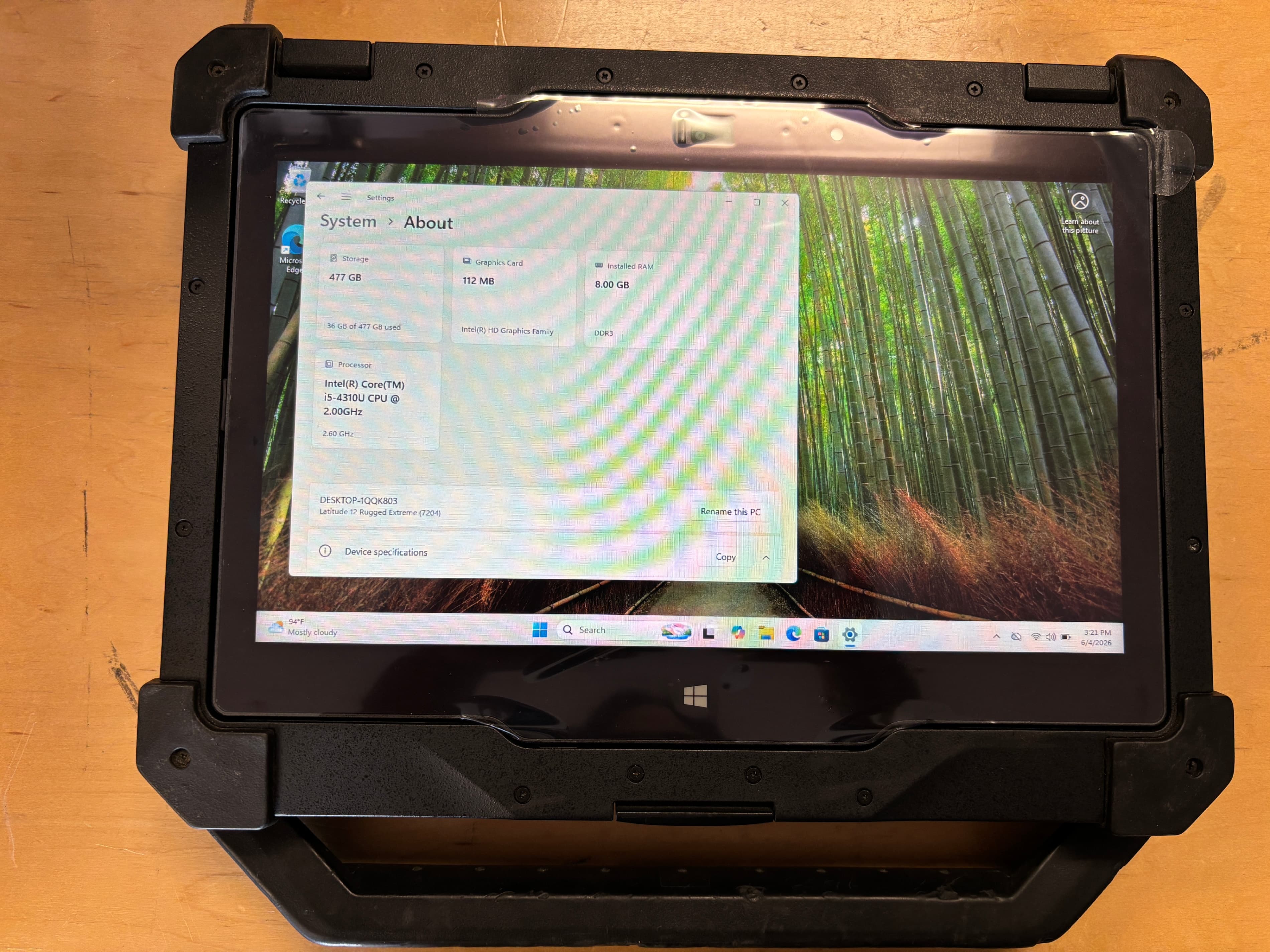 Dell Latitude 7204 Rugged Laptop i5-4310U 8GB RAM - Thumbnail 4