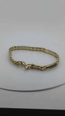 Onyx Gold-Stone Bracelet 14K Yellow Gold 13.23g (GJE003758) - Thumbnail 10