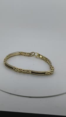 Onyx Gold-Stone Bracelet 14K Yellow Gold 13.23g (GJE003758) - Thumbnail 7