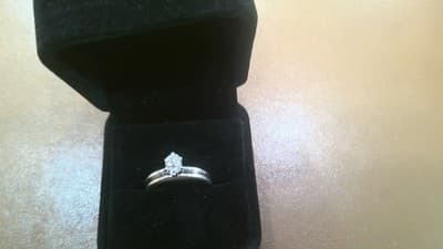 Lady's Diamond Engagement Ring .50 CT. 18K White Gold 5.1g (GJE003765) - Thumbnail 2