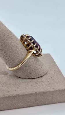 Almandine Garnet Lady's Stone Ring 14K Yellow Gold 5.43g (GJE003753) - Thumbnail 12