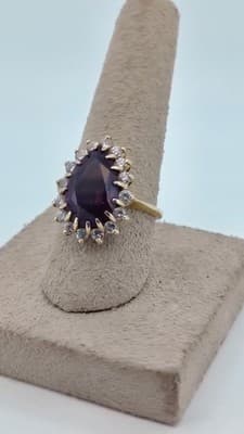 Almandine Garnet Lady's Stone Ring 14K Yellow Gold 5.43g (GJE003753) - Thumbnail 5