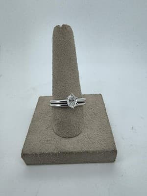 Lady's Diamond Engagement Ring .50 CT. 18K White Gold 5.1g (GJE003765) - Thumbnail 6