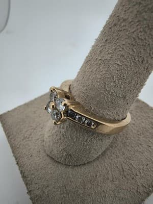 Lady's Diamond Engagement Ring 10 Diamonds .70 Carat T.W. 14K Yellow (GJE003775) - Thumbnail 7