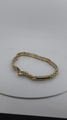 Onyx Gold-Stone Bracelet 14K Yellow Gold 13.23g (GJE003758) - Thumbnail 4