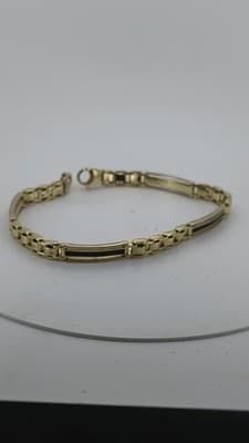 Onyx Gold-Stone Bracelet 14K Yellow Gold 13.23g (GJE003758) - Thumbnail 11