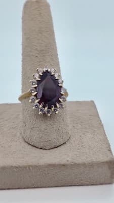 Almandine Garnet Lady's Stone Ring 14K Yellow Gold 5.43g (GJE003753) - Thumbnail 4
