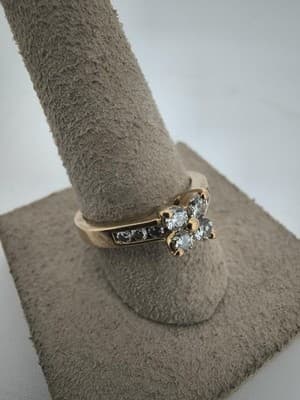 Lady's Diamond Engagement Ring 10 Diamonds .70 Carat T.W. 14K Yellow (GJE003775) - Thumbnail 5