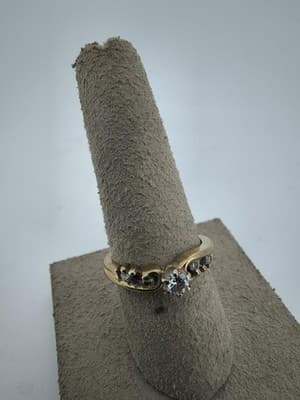 Ruby Lady's Stone & Diamond Ring 5 Diamonds .38 Carat T.W. 10K Yello (GJE003774) - Thumbnail 5