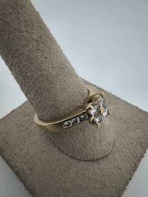 Lady's Diamond Engagement Ring 10 Diamonds .70 Carat T.W. 14K Yellow (GJE003775) - Thumbnail 6