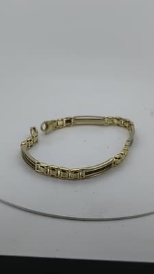 Onyx Gold-Stone Bracelet 14K Yellow Gold 13.23g (GJE003758) - Thumbnail 12