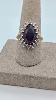 Almandine Garnet Lady's Stone Ring 14K Yellow Gold 5.43g (GJE003753) - Thumbnail 10