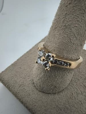 Lady's Diamond Engagement Ring 10 Diamonds .70 Carat T.W. 14K Yellow (GJE003775) - Thumbnail 11