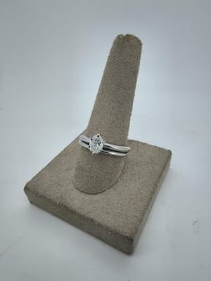 Lady's Diamond Engagement Ring .50 CT. 18K White Gold 5.1g (GJE003765) - Thumbnail 5
