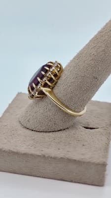 Almandine Garnet Lady's Stone Ring 14K Yellow Gold 5.43g (GJE003753) - Thumbnail 7