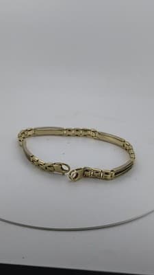 Onyx Gold-Stone Bracelet 14K Yellow Gold 13.23g (GJE003758) - Thumbnail 3