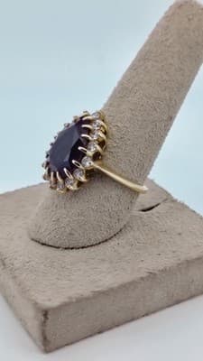 Almandine Garnet Lady's Stone Ring 14K Yellow Gold 5.43g (GJE003753) - Thumbnail 6