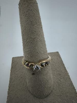 Ruby Lady's Stone & Diamond Ring 5 Diamonds .38 Carat T.W. 10K Yello (GJE003774) - Thumbnail 9
