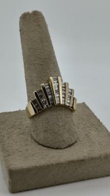 Lady's Diamond Cluster Ring 40 Diamonds 1.20 Carat T.W. 14K Yellow G (GJE003752) - Thumbnail 3