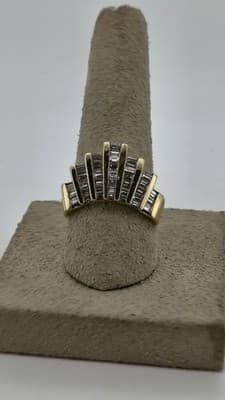 Lady's Diamond Cluster Ring 40 Diamonds 1.20 Carat T.W. 14K Yellow G (GJE003752) - Thumbnail 4