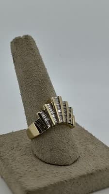 Lady's Diamond Cluster Ring 40 Diamonds 1.20 Carat T.W. 14K Yellow G (GJE003752) - Thumbnail 8