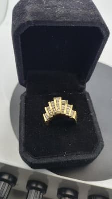 Lady's Diamond Cluster Ring 40 Diamonds 1.20 Carat T.W. 14K Yellow G (GJE003752) - Thumbnail 9