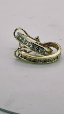Gold-Diamond Earrings 36 Diamonds 2.16 Carat T.W. 14K Yellow Gold 5. (GJE003754) - Thumbnail 6