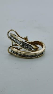 Gold-Diamond Earrings 36 Diamonds 2.16 Carat T.W. 14K Yellow Gold 5. (GJE003754) - Thumbnail 10