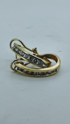 Gold-Diamond Earrings 36 Diamonds 2.16 Carat T.W. 14K Yellow Gold 5. (GJE003754) - Thumbnail 11