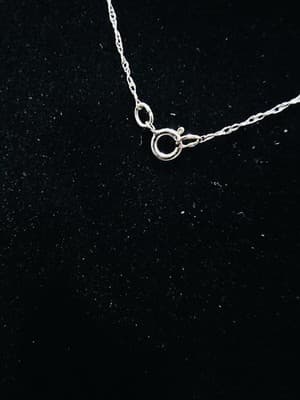Ruby Diamond & Stone Necklace .03 CT. 10K White Gold 1.26g (GJE003761) - Thumbnail 12