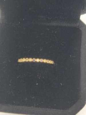 Blue Stone Unisex Stone Ring 14K Yellow Gold 0.61g (GJE003773) - Thumbnail 2