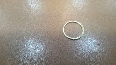 Blue Stone Unisex Stone Ring 14K Yellow Gold 0.61g (GJE003773) - Thumbnail 3