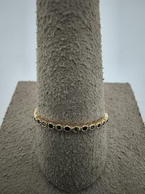 Blue Stone Unisex Stone Ring 14K Yellow Gold 0.61g (GJE003773) - Thumbnail 4