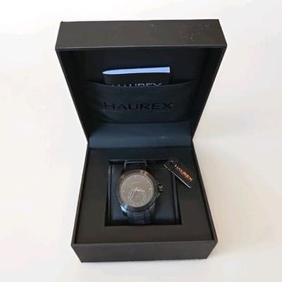 new HAUREX ITALIA ITALY ACROS 3N503UNN BLACK IP DESIGNER QUARTZ MENS WRISTWATCH - Thumbnail 3