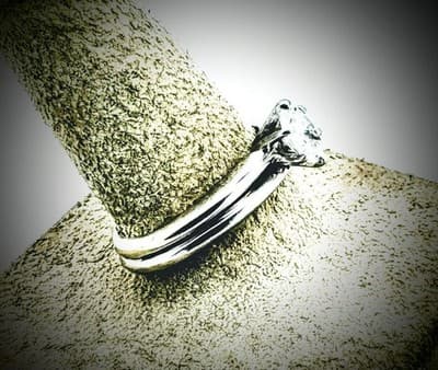 Lady's Diamond Engagement Ring .50 CT. 18K White Gold 5.1g (GJE003765) - Thumbnail 8