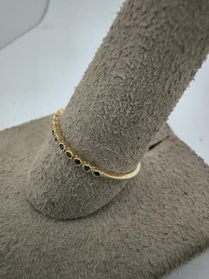 Blue Stone Unisex Stone Ring 14K Yellow Gold 0.61g (GJE003773) - Thumbnail 8