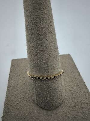 Blue Stone Unisex Stone Ring 14K Yellow Gold 0.61g (GJE003773) - Thumbnail 5