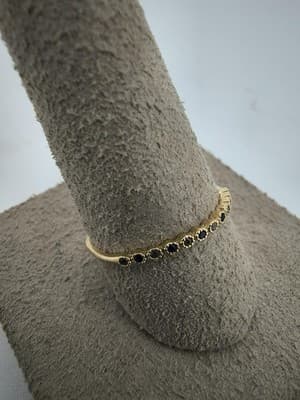 Blue Stone Unisex Stone Ring 14K Yellow Gold 0.61g (GJE003773) - Thumbnail 6