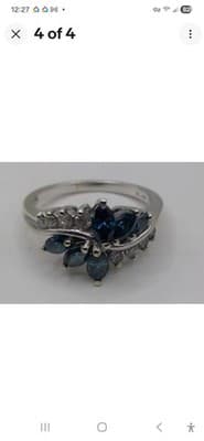 Lady's Diamond Cluster Ring 14 Diamonds 2.08 Carat T.W. 14K White Gold 4.3g - Thumbnail 7