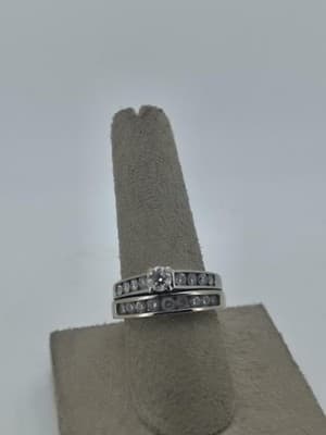 Lady's Diamond Wedding Band 19 Diamonds 2.30 Carat T.W. 14K White Go (GJE003766) - Thumbnail 10