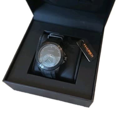 new HAUREX ITALIA ITALY ACROS 3N503UNN BLACK IP DESIGNER QUARTZ MENS WRISTWATCH - Thumbnail 7