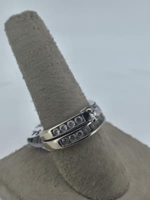 Lady's Diamond Wedding Band 19 Diamonds 2.30 Carat T.W. 14K White Go (GJE003766) - Thumbnail 9