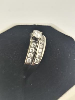Lady's Diamond Wedding Band 19 Diamonds 2.30 Carat T.W. 14K White Go (GJE003766) - Thumbnail 7