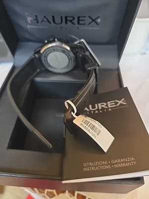 new HAUREX ITALIA ITALY ACROS 3N503UNN BLACK IP DESIGNER QUARTZ MENS WRISTWATCH - Thumbnail 4