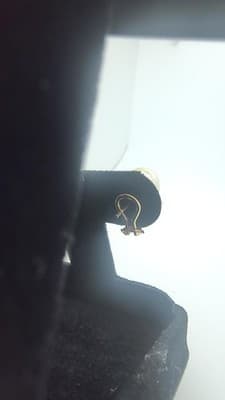 Pearl Gold-Diamond & Stone Earrings 6 Diamonds .18 Carat T.W. 14K Ye (GJE003757) - Thumbnail 12