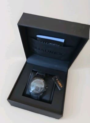 new HAUREX ITALIA ITALY ACROS 3N503UNN BLACK IP DESIGNER QUARTZ MENS WRISTWATCH - Thumbnail 5