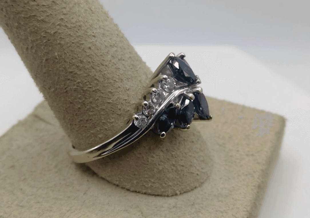 Lady's Diamond Cluster Ring 14 Diamonds 2.08 Carat T.W. 14K White Gold 4.3g - Thumbnail 8