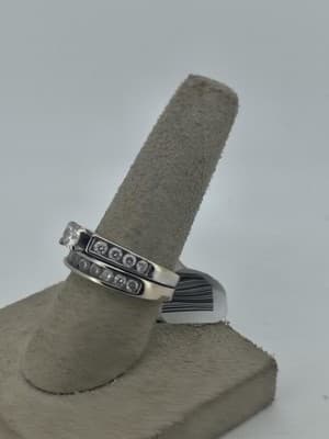 Lady's Diamond Wedding Band 19 Diamonds 2.30 Carat T.W. 14K White Go (GJE003766) - Thumbnail 8